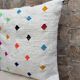 Handmade Berber wool Kilim cushion: Moroccan floor cushion