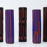 Mid Century Modern Pottery Mosaic Vases by Ritter, 1960s, Set of 5