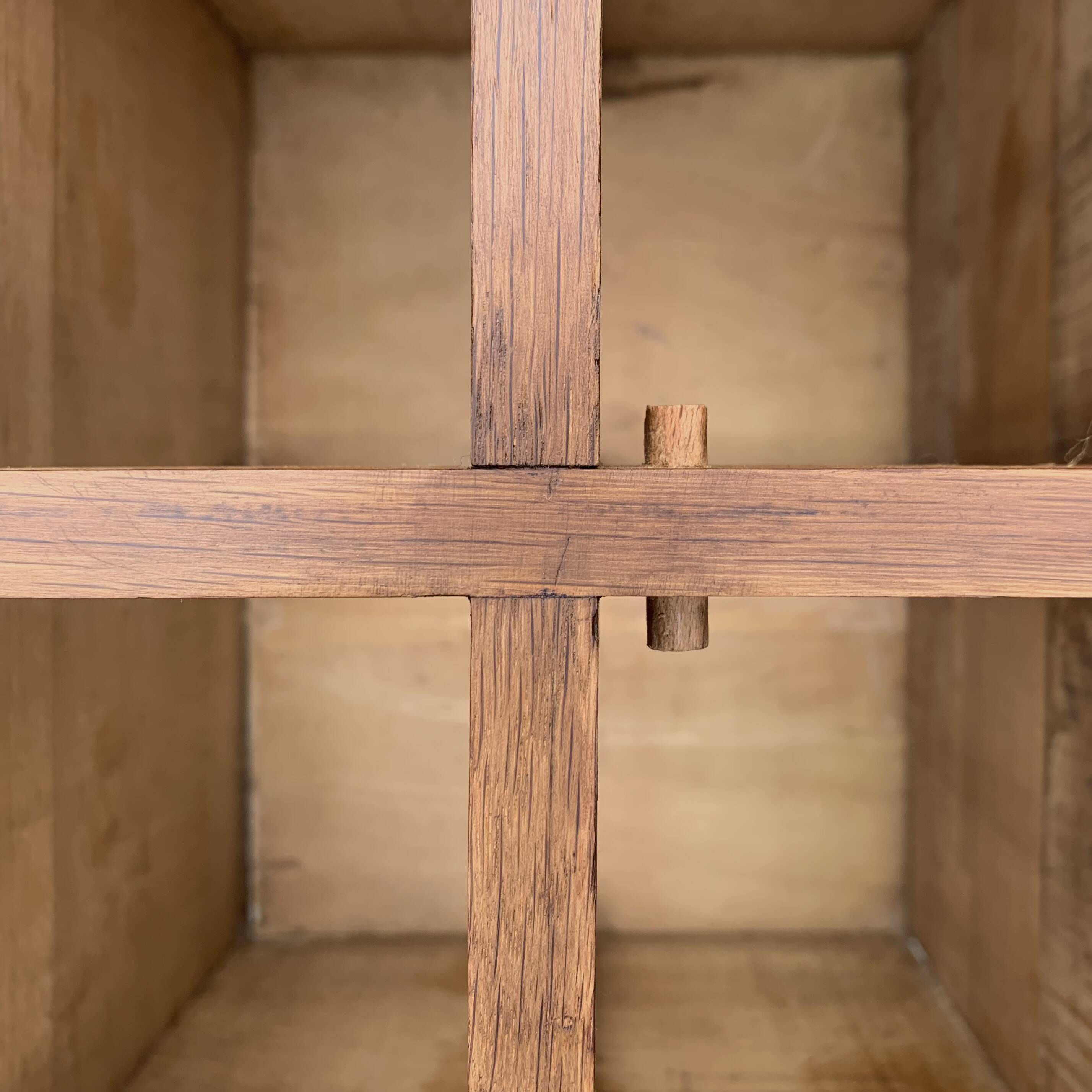 Old wooden desk cabinet - 4 drawers