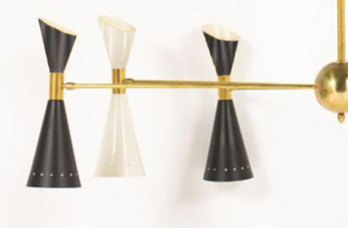 Asymmetrical Chandelier Butterfly White & Black