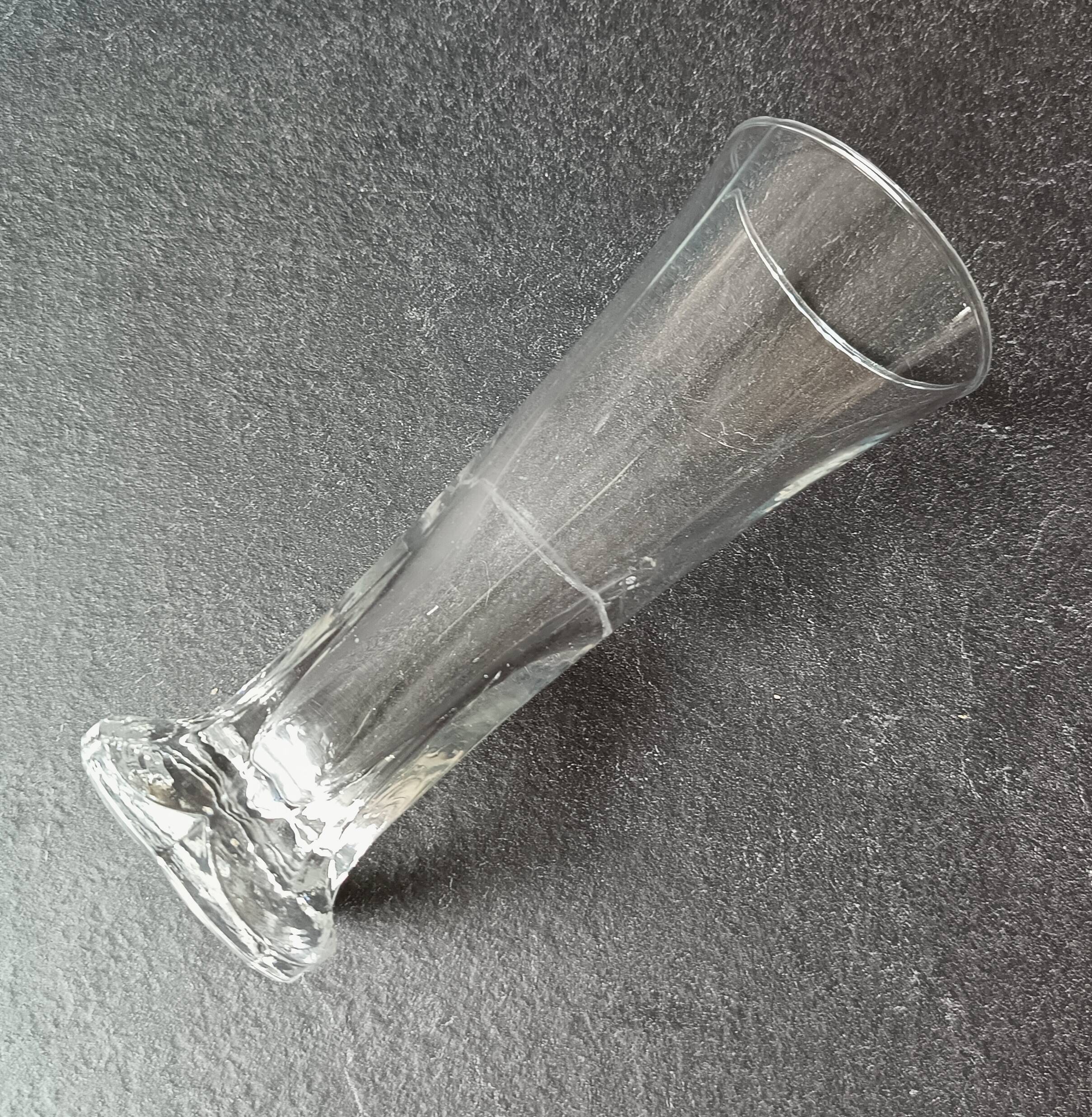 Pair of old pastis glasses with art deco dosage mark