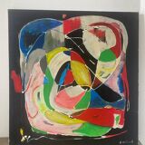 Signed abstract painting from 1992