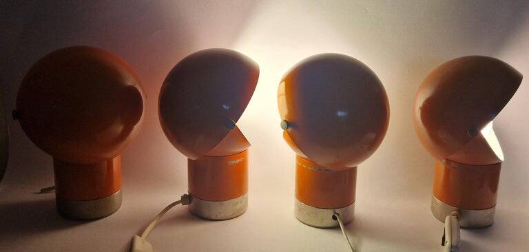 Set of Four Rare Table Lamps Astronaut Kamenicky Senov, Space Age, 1970s