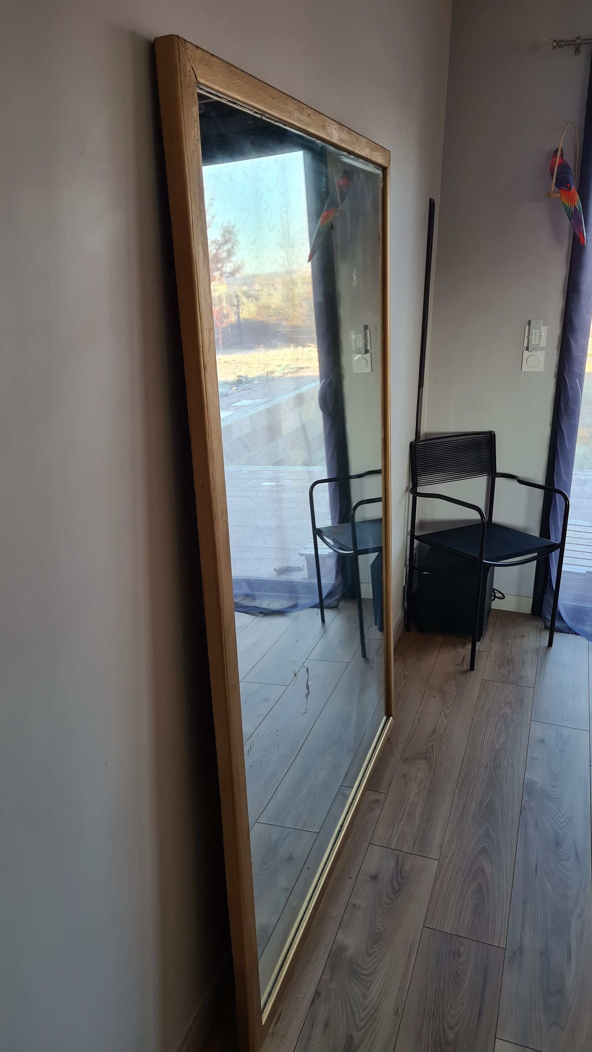 Miroir XIXème doré 182 x 132 cm