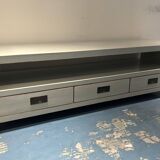 Scandinavian-style wooden low cabinet