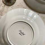 6 vintage flowered earthenware flat plates