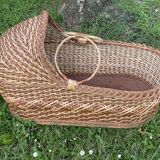 Rattan cradle basket