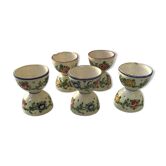 Five diabolo coquetiers in earthenware