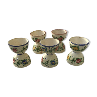 Five diabolo coquetiers in earthenware
