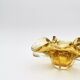 Murano bowl Archimede Seguso Bullicante Sommerso Yellow Gold