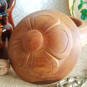 Round box with olive wood lid - vintage