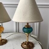 Pair of vintage murano glass lamp