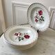 Set of 6 hollow plates Badonviller with flowers 30s