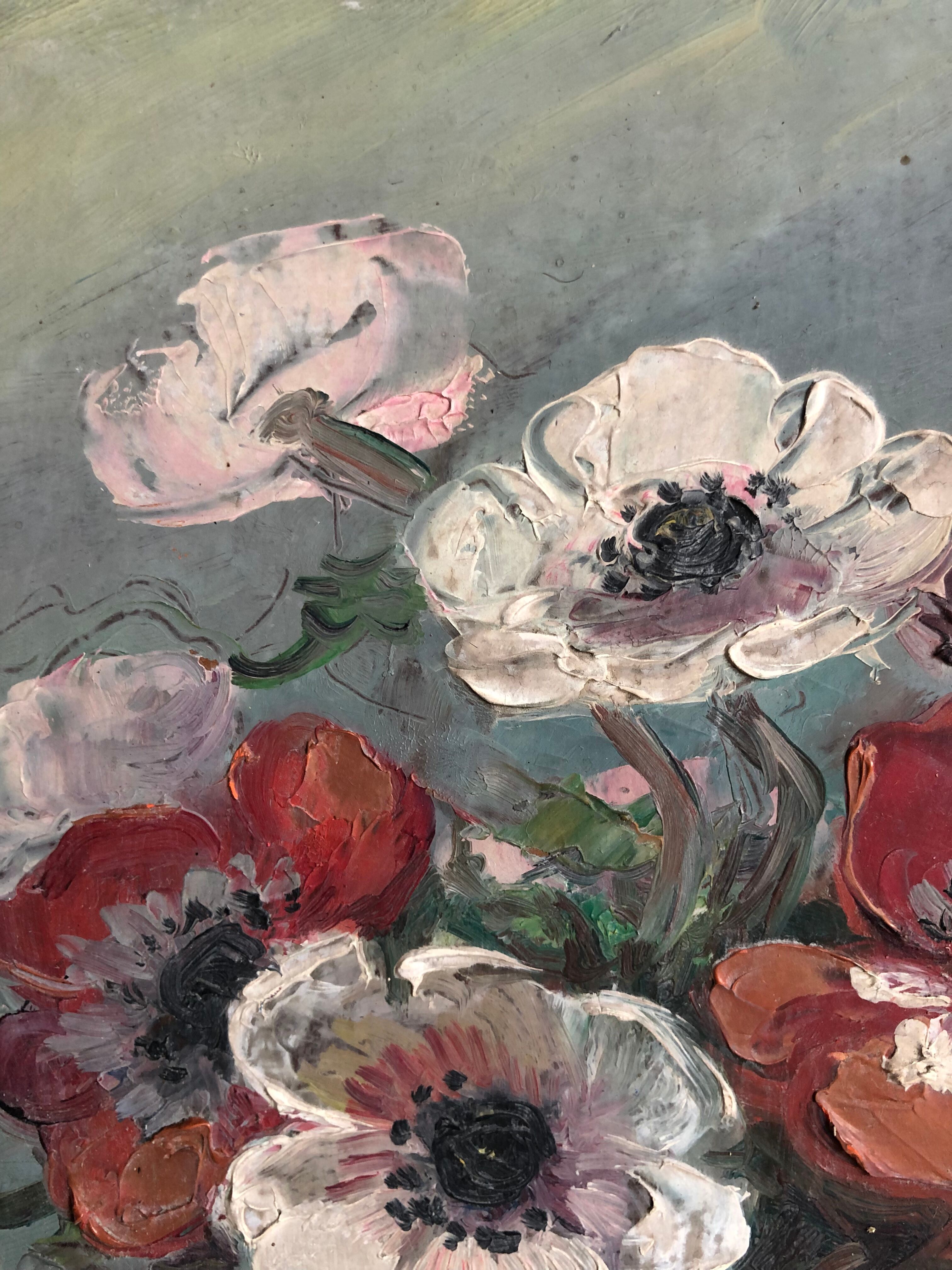 Painting bouquet of flowers