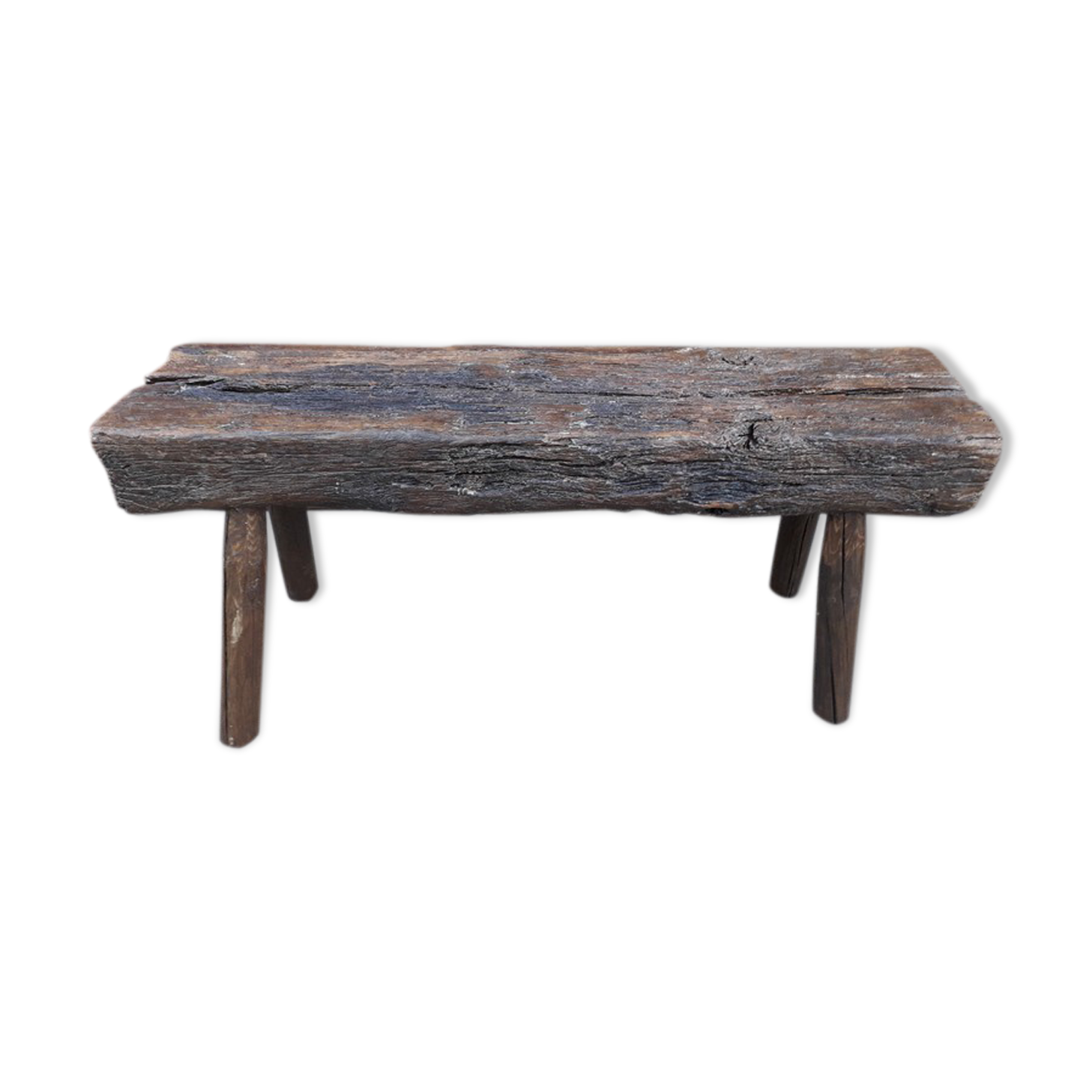 Massive wooden bench