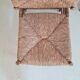 Paire fauteuils en bois et paille