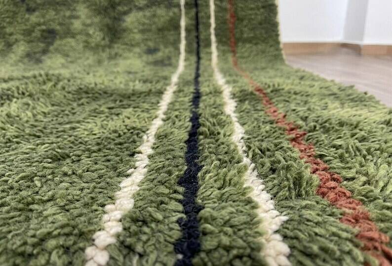 Custom Green Moroccan Carpet 200cmx300cm