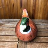 Old michel caugant terrine pheasant shape vintage ceramic