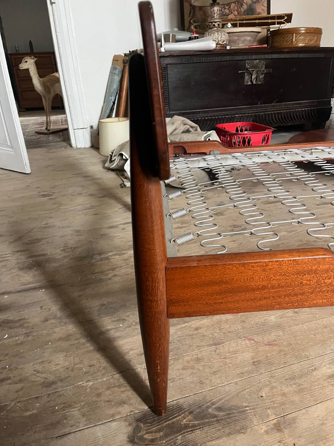 Teak bed by Henri Lancel from the 50s and 60s