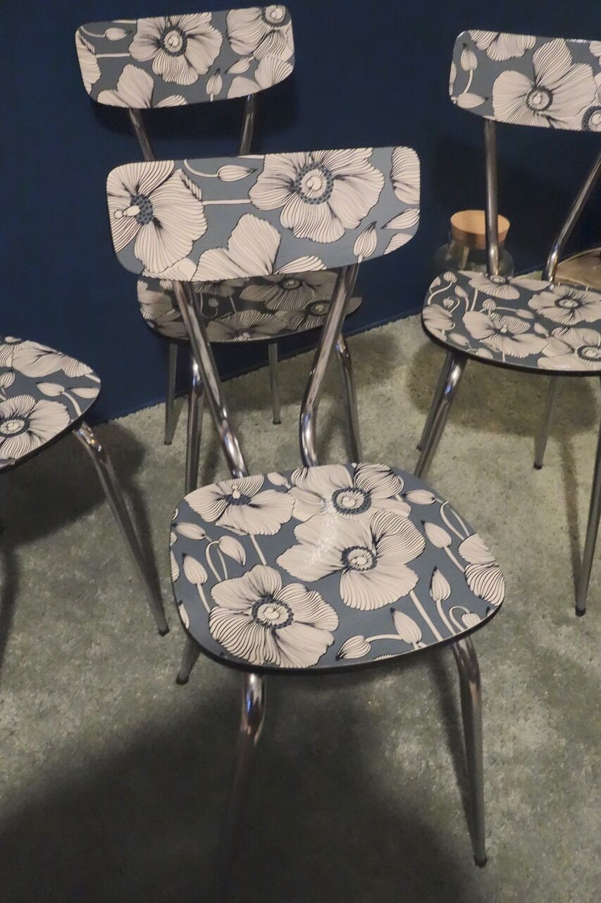 4 restyled formica chairs