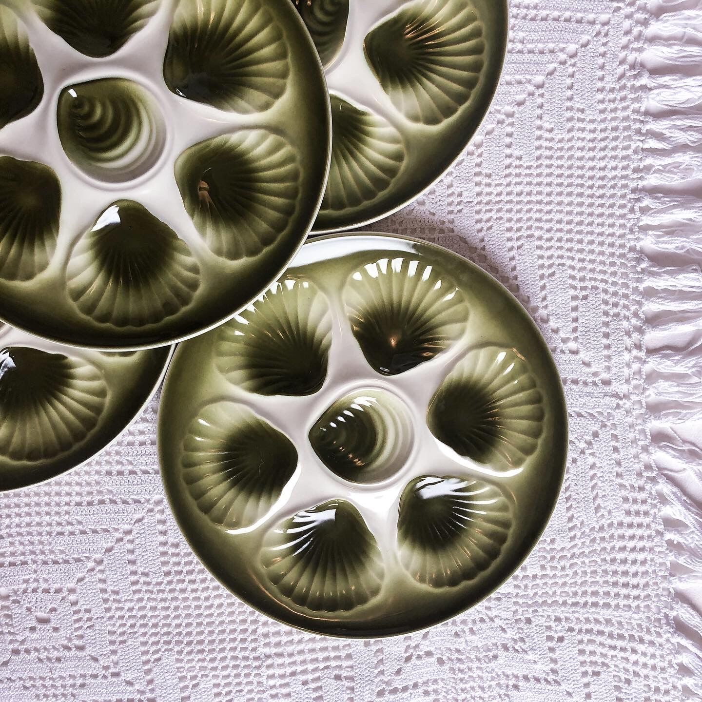 6 oyster plates Moulin des loups