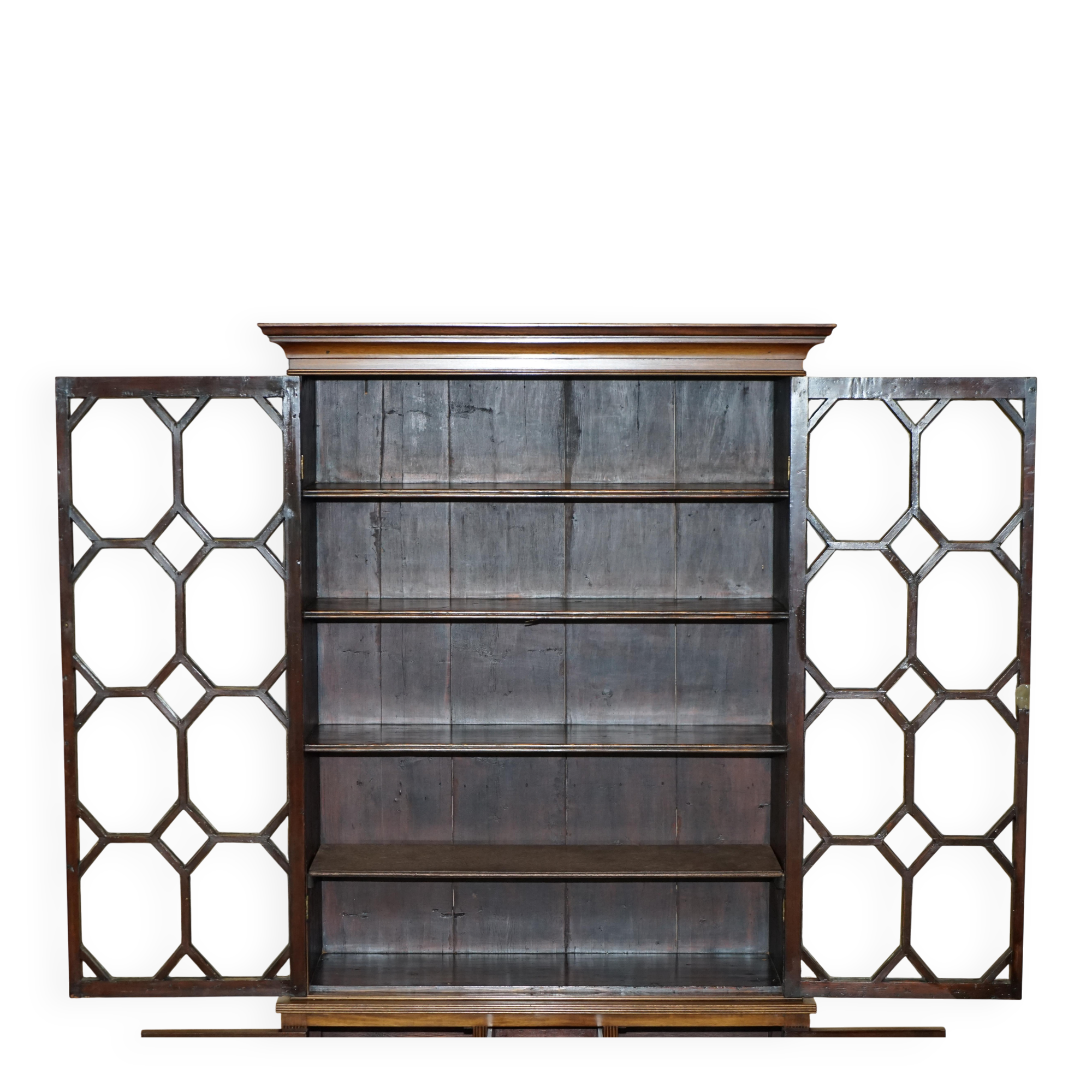 Victorian Antique Astral Library circa 1870 with Long Legs