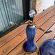 Vintage blue blown glass mushroom lamp – Murano style