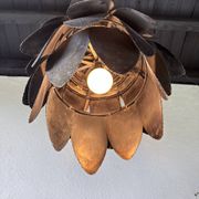 Brutalist suspension Jansen metal welded flower