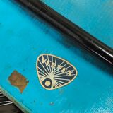 Metal and blue fiber chair by Miroslav Navratil for Vertex