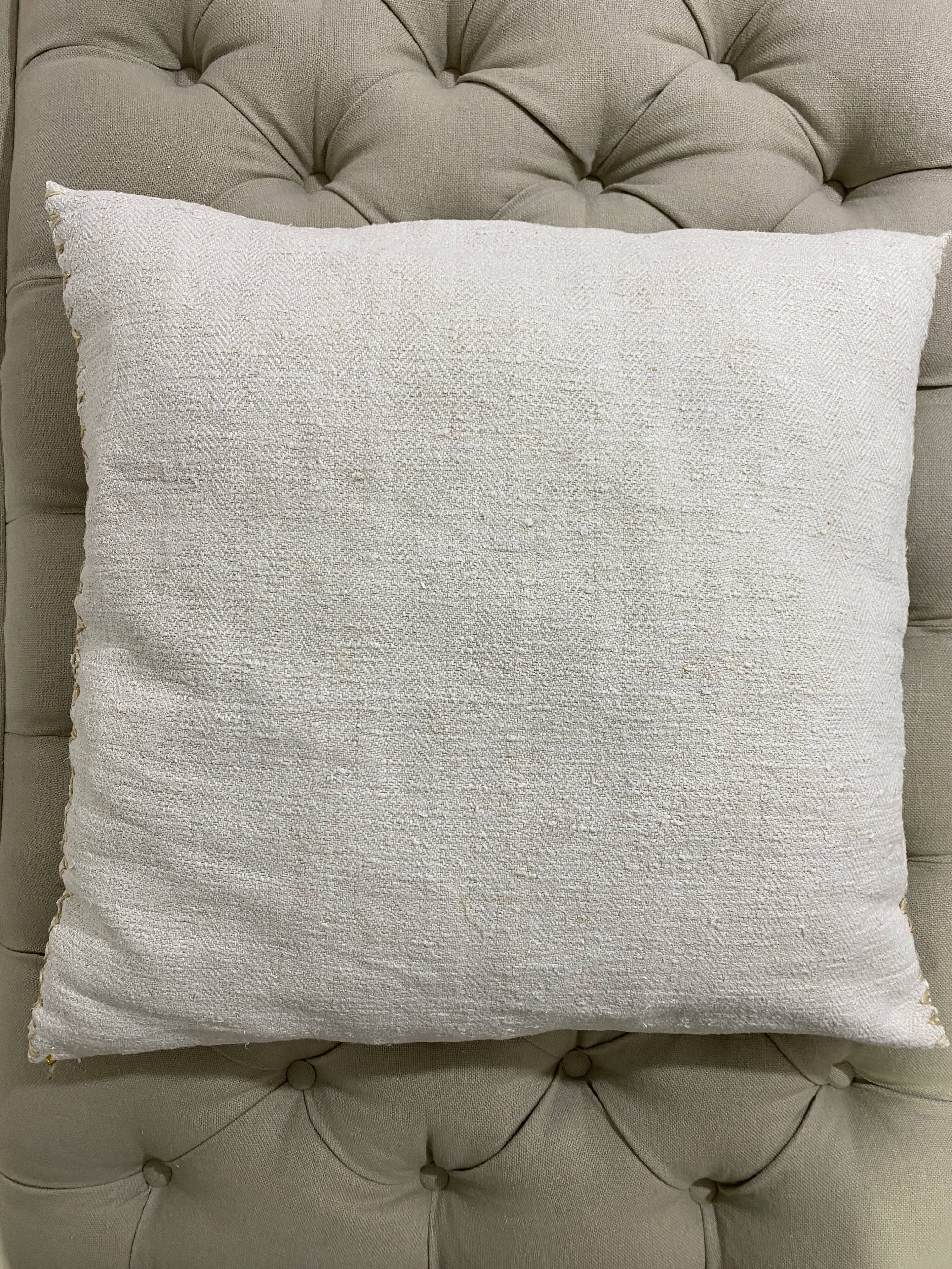 Kilim style cushion with hand embroidery