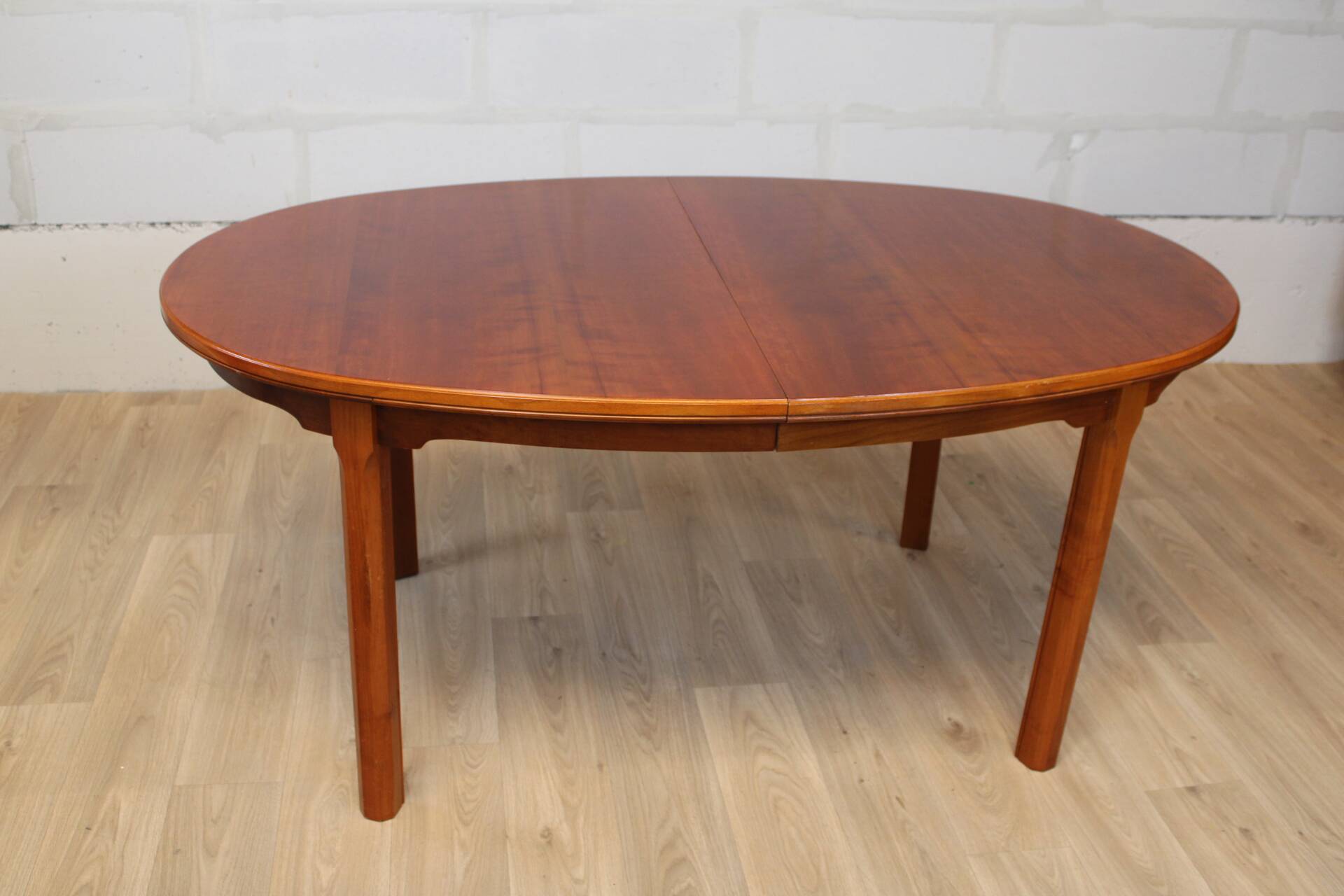Vintage oval table in XXL cherry wood 1960s Sweden