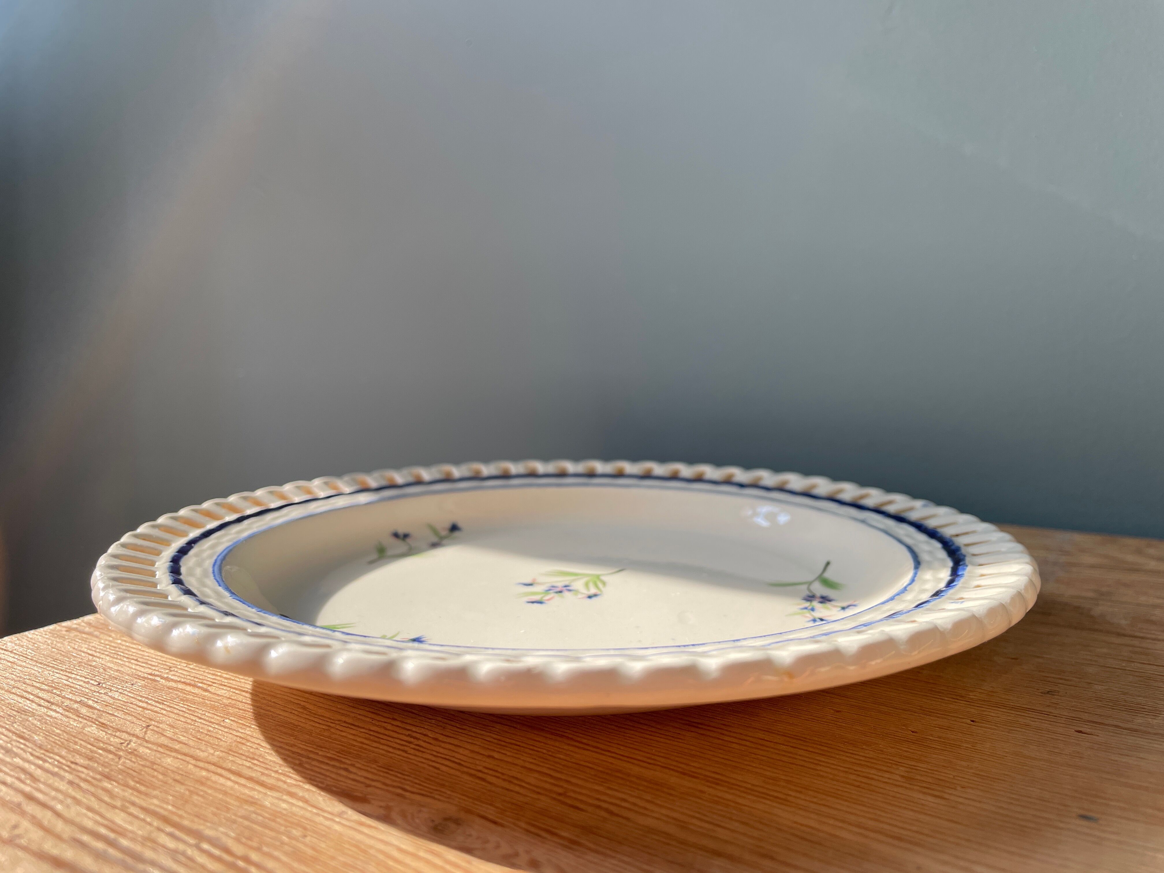 Set of 8 small plates Niderviller décor at Barbeau
