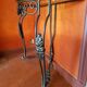 Wrought iron console half moon