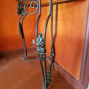 Wrought iron console half moon