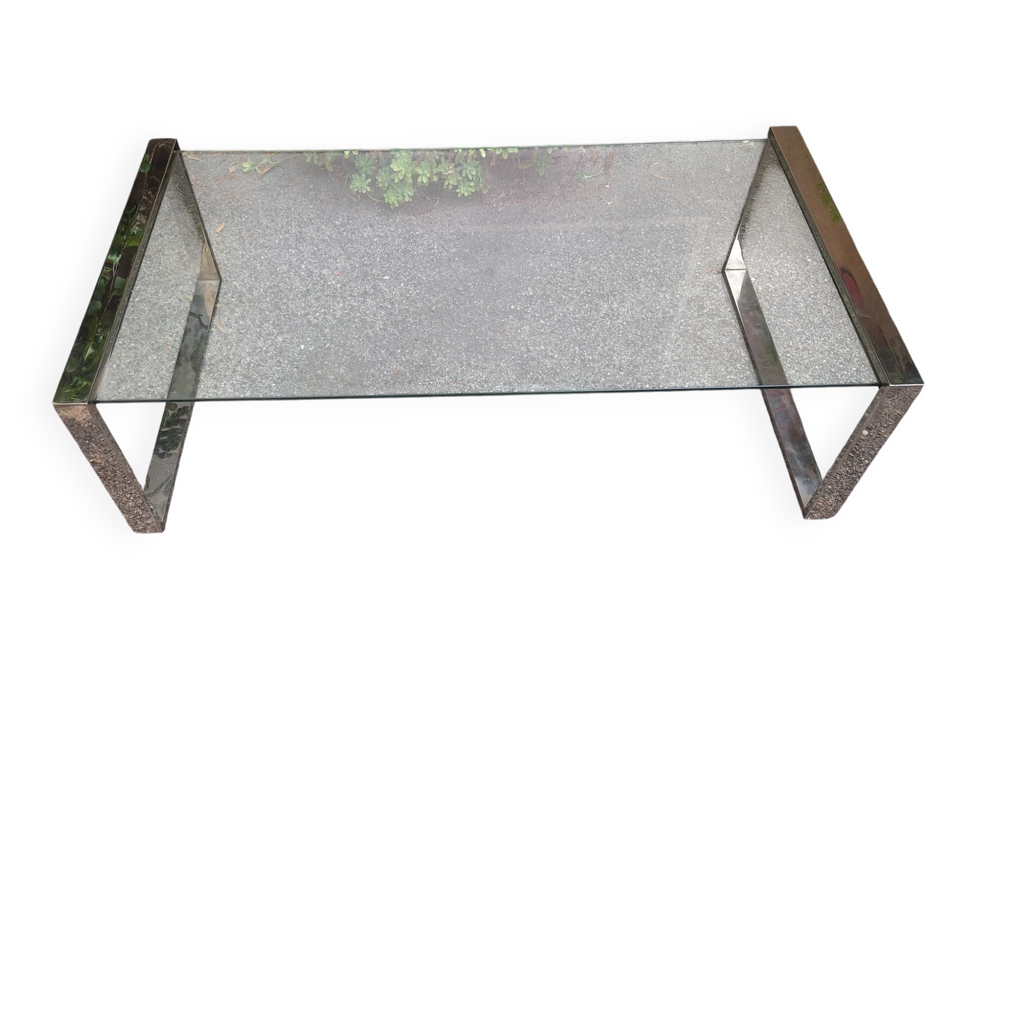 Coffee Table in Chrome and Glass, 1960s
