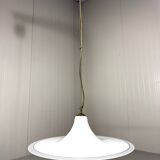 Large white glass hanging lamp by Vistosi, Italy