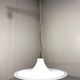Large white glass hanging lamp by Vistosi, Italy