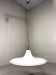 Large white glass hanging lamp by Vistosi, Italy