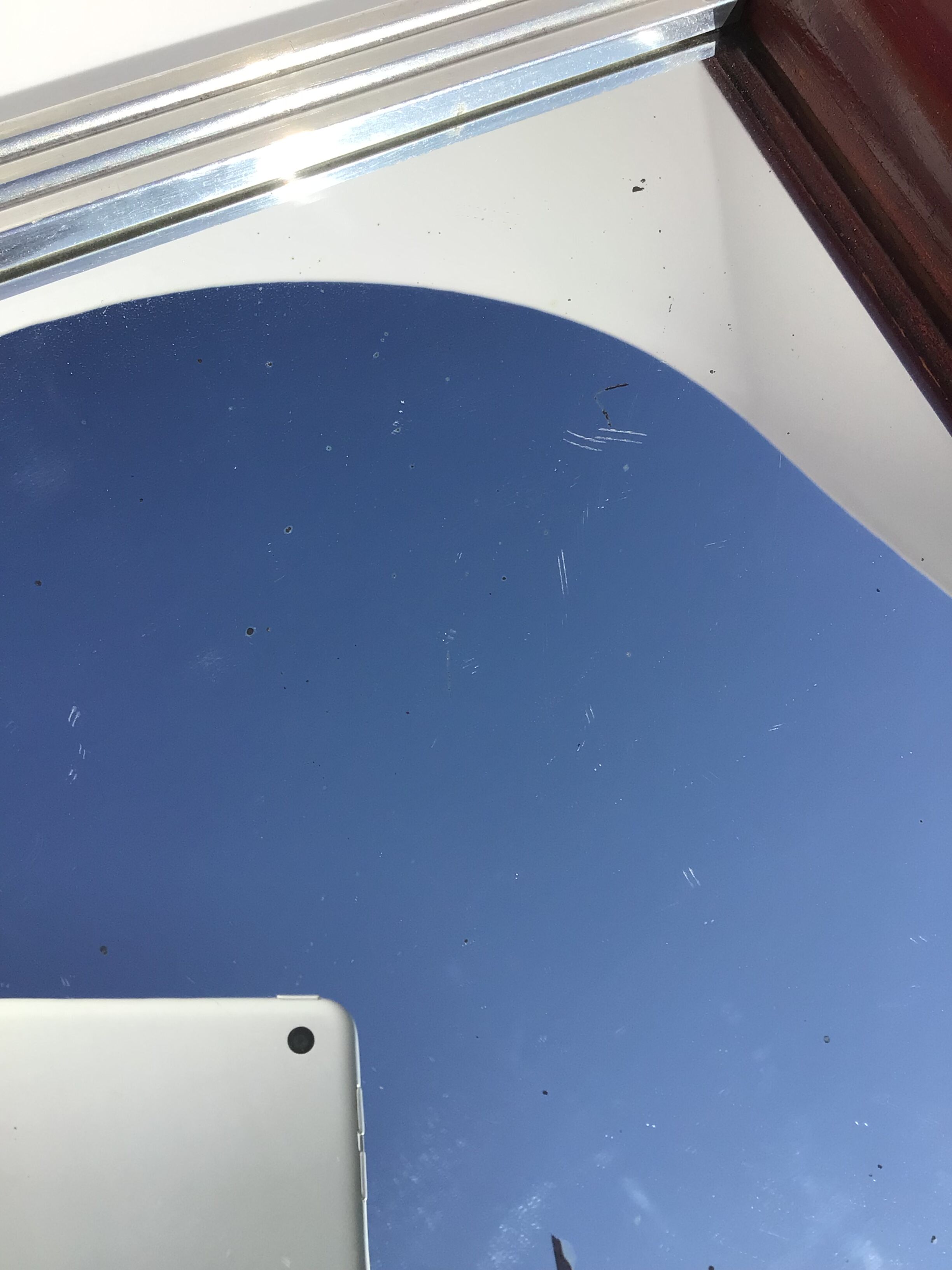 Art deco mirror tray rollers