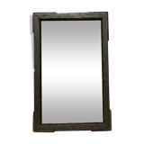 Old wooden mirror and metal angle barber shape 18th