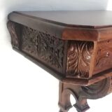 Carved wood side table. 1950s