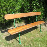 Garden bench in wood and cast iron