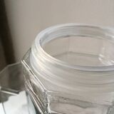 Lot of octagonal end glass jars