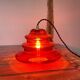 Suspension en verre rouge vintage