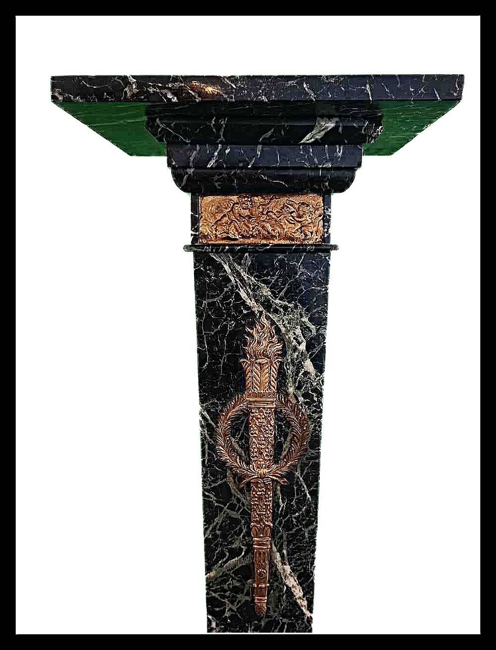 Sea green marble column