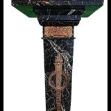 Sea green marble column