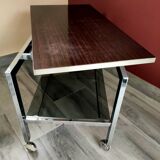Vintage chrome coffee table