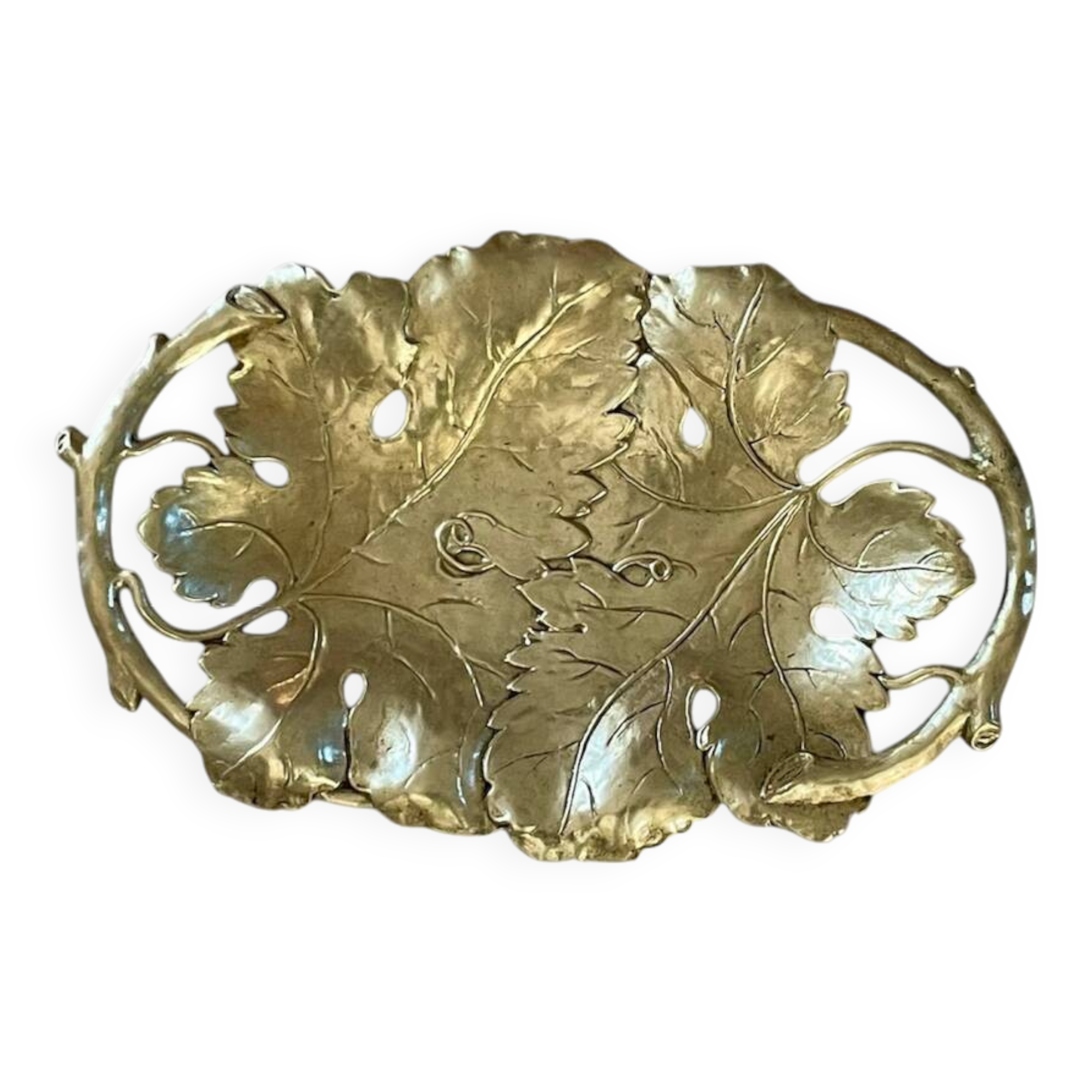 Solid brass fruit bowl