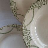 Suite of 5 plates terre de fer Creil and Montereau