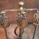 Fireplace accessory set brass